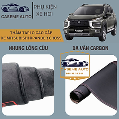 [MITSUBISHI XPANDER CROSS] Thảm Taplo 3 Lớp Dành Cho Xe MITSUBISHI XPANDER CROSS , Nhung Lông Cừu Và Da Vân Carbon Cao Cấp - Hàng Chính Hãng