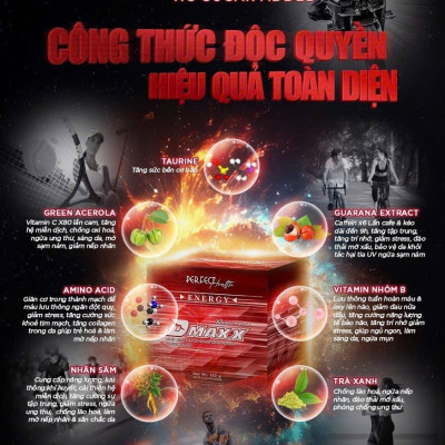 DMAXX thức uống bổ sung vitamin năng lượng không đường DAMODE 90 gói màu đỏ mỗi gói 2,2gr