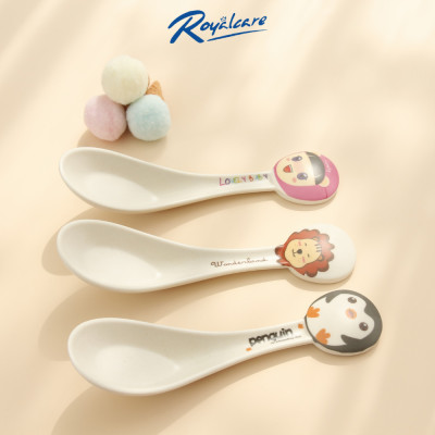 Thìa cán ngắn chất liệu bột tre Bamboo kháng khuẩn D7066 ROYALCARE - ăn dặm an toàn cho cho sức khỏe của bé