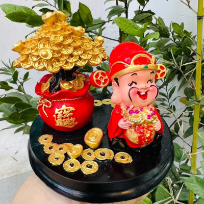 Tượng thần tài kèm hũ vàng trang trí nhà cửa nơi làm viêc Đồ trang trí Quà tặng Đồ trang trí Đồ trang trí Đồ trang trí Đồ trang trí Quà tặng