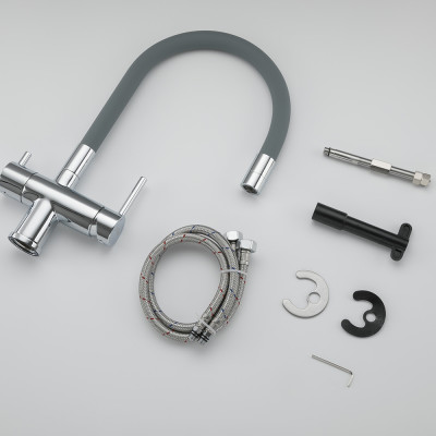 VÒI BẾP CAO CẤP 3 ĐƯỜNG NƯỚC TÍCH HỢP RO NHẬP KHẨU NGA GAPPPO G4398-30 CẦN MỀM UỐN - HÀNG CHÍNH HÃNG