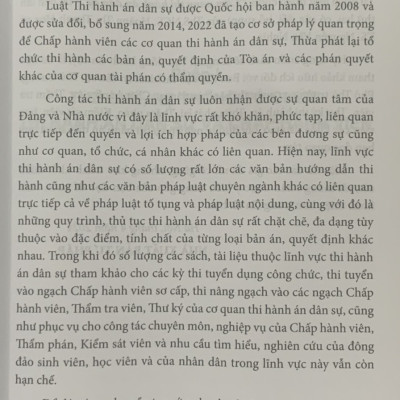 Cẩm nang thi hành án dân sự (Tái bản lần thứ hai, có sửa đổi, bổ sung)