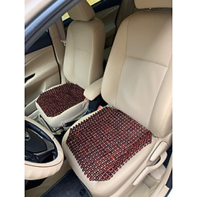 Đệm Lót Ghế Xe Ô Tô Hạt Gỗ Trắc ( video , hình thật )