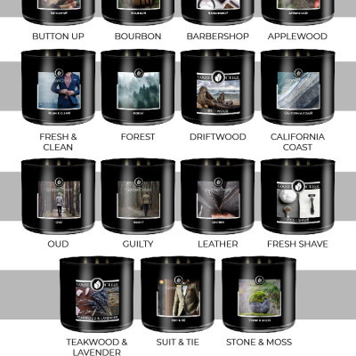 Nến ly 3 bấc sáp đậu nành For Men Goose Creek (411g) - Leather