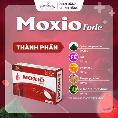 Viên uống Moxio Forte hỗ trợ bổ máu, tăng cường sức đề kháng, ngăn ngừa nám da (30 viên) - Nutramed