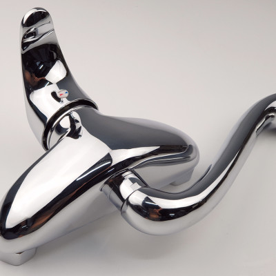 Tên sVòi rửa chén âm tường nóng lạnh Đồng mạ Chrome Eurolife EL-T015AT (Trắng bạc)