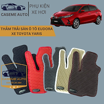[TOYOTA YARIS] Thảm Trải Sàn, Lót Sàn Ô Tô Cao Su Eudora CloudFoam Thiết Kế Theo Xe Dành Cho Xe TOYOTA YARIS, Chống Nước, Không Mùi, Ngăn Bụi Bẩn, Dễ Vệ Sinh - Hàng Chính Hãng