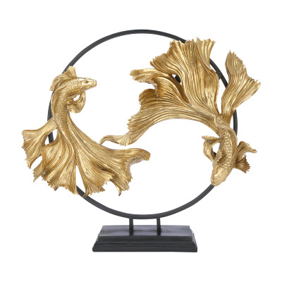 Tượng Trang Trí Hình Con Cá ALLISON Màu Vàng Kim|Index Living Mall| Nội Thất Thái Lan