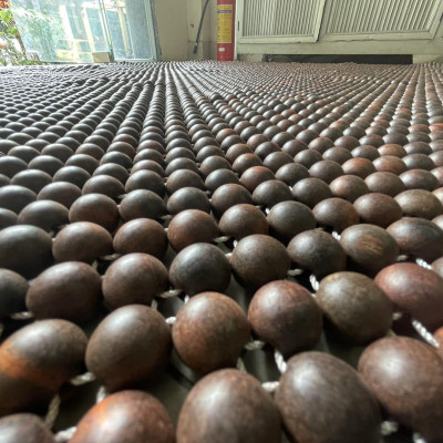 Chiếu Hạt Gỗ Trắc Mộc Hạt 1,2cm ( video - hình thật )