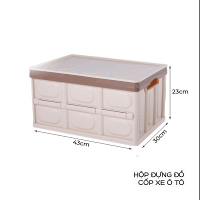 Hộp Đựng Đồ Để Cốp Xe Ô Tô Gấp Gọn | Hộp Đựng Đồ Để Xe Ô Tô Bằng Nhựa Gấp Gọn Tiện Dụng, Chống Nước, Gấp Gọn Không Tốn Diện Tích