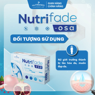 Viên uống Nutrifade Osa hỗ trợ làm chậm quá trình lão hoá da, cải thiện khô sạm, làm trắng da - Nutramed