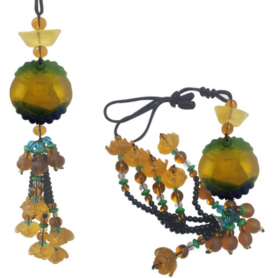 Bộ Khánh Ngọc Phật Di Lặc Phong Thủy Treo Trên Xe Hơi, Ô Tô