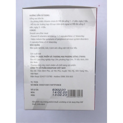 Viên uống Soft 3b Vitamin plus Kingphar New, hộp 100v