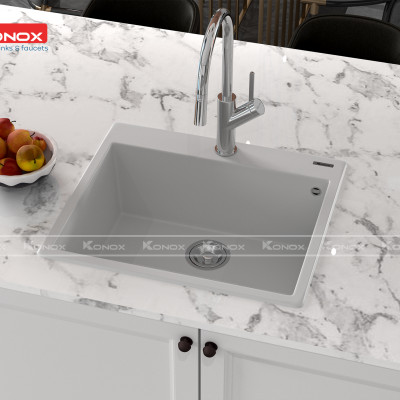 Vòi rửa bát kéo dây Konox, Model Ponte Black, 4 phiên bản màu, Bề mặt mạ PVD 5 lớp cao cấp, Lõi đồng tiêu chuẩn CW617N, Linh kiện phụ trợ dòng chảy nhập khẩu châu Âu, Bảo hành chính hãng 5 năm, Hàng chính hãng