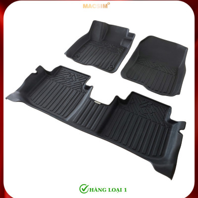 Thảm lót sàn xe ô tô Honda CRV 2023+ (3 hàng ghế sd) Nhãn hiệu Macsim chất liệu nhựa TPE cao cấp màu đen