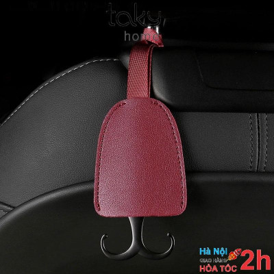 Móc Hợp Kim Bọc Da Cao Cấp, Treo Đồ Gắn Sau Lưng Ghế Ôtô, Treo Đồ Tiện Dụng Nhỏ Gọn, Gọn Gàng Trong Xe Hơi. TakyHome 9722