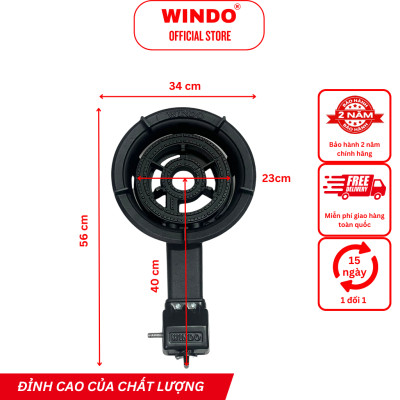 Bếp Gas Công Nghiệp Hầm WINDO - 280C | Bếp gas hầm chuyên dùng cho nhà hàng, quán ăn | Tiết kiệm gas -Hàng Chính Hãng
