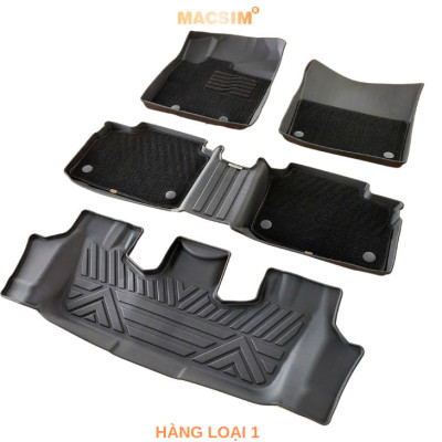 Thảm lót sàn ô tô 2 lớp cao cấp dành cho xe Toyota Veloz / Avanza 2022+ (sd) nhãn hiệu Macsim chất liệu TPE màu đen