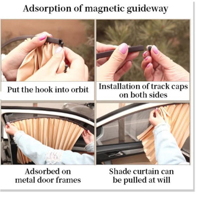 Rèm che nắng ô tô Toyota Corolla Cross Vải lụa mềm gắn nam châm Vải lụa mềm gắn nam châm Cao Cấp - OTOALO