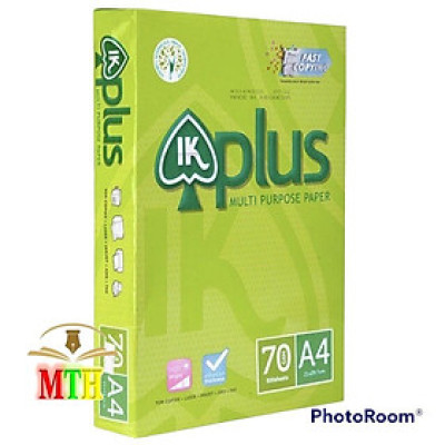 Giấy A4 IK Plus 70 gsm - 500 tờ chính hãng