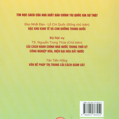 LÔGÍCH PHÁP TRỊ TRONG QUÁ TRÌNH HIỆN ĐẠI HÓA QUẢN LÝ ĐẤT NƯỚC - Vương Tĩnh - Vũ Thị Thìn dịch - Nxb Chính trị Quốc gia Sự thật – bìa mềm