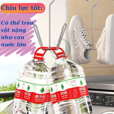 Bộ 2 Móc Treo Giày Đôi Inox Đa Năng- Móc Phơi Giày Thông Minh Chống Gỉ -	Móc Sắt Treo Dép – Giày – Chai Đa Dụng