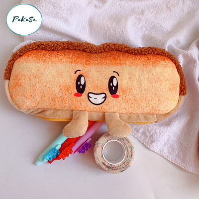 Túi Đựng Bút Cho Bé Hình Bánh Mì Dễ Thương PaKaSa - Hàng Chính Hãng