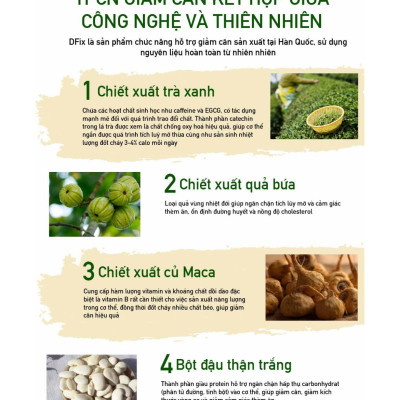 Viên uống eo thon dáng gọn DFIX DAMODE lọ 60 viên