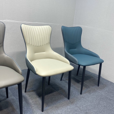 Bàn ăn thông minh kéo dài 2 đầu mặt đá ceramic bóng kết hợp ghế Royal sọc