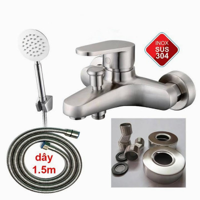 Củ sen nóng lạnh KG68 cao cấp gồm củ sen tắm, vòi sen, giá đỡ, dây sen 1m5, chất liệu inox304 - Hàng chính hãng