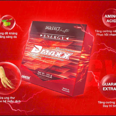 DMAXX thức uống bổ sung vitamin năng lượng không đường DAMODE 89 gói màu đỏ mỗi gói 2,2gr