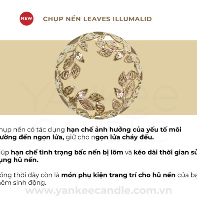 Chụp nến trang trí Yankee Candle - Antique Gold Leaves