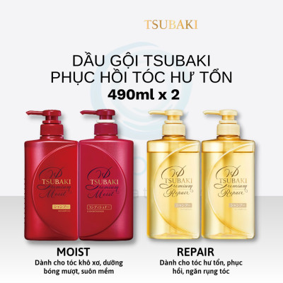 [Hàng Nhật nội địa tem Nhật] Bộ Dầu Gội Premium Repair Nuôi Dưỡng Tóc, Phục Hồi Tóc Gãy Rụng 490ml