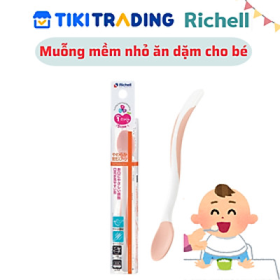 Muỗng mềm nhỏ ăn dặm cho bé T.L.I Richell (Hồng)