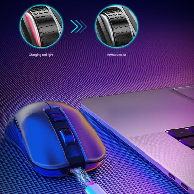 Chuột Không Dây Pin sạc M601 Cổng sạc TypeC chống ồn , chống mỏi cổ tay cho máy tính laptop hàng nhập khẩu