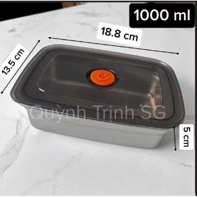 Hộp Đựng Thực Phẩm Inox Cao Cấp Kèm Nắp – Khay Inox Đựng Đồ Ăn Bảo Quản Tủ Lạnh Đủ Size - HÀNG CHÍNH HÃNG MINIIN
