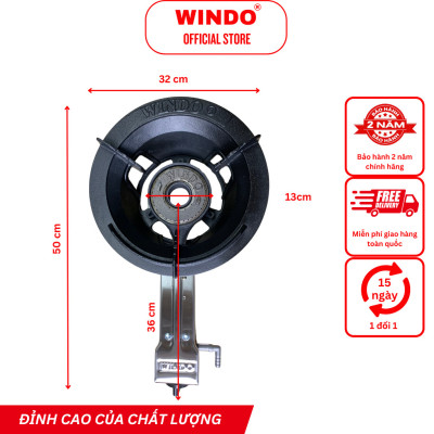 Bếp Gas Công Nghiệp Khè WINDO - 6 NEW | Bếp gas khè lửa lớn nấu nhà hàng, khách sạn- Hàng chính hãng