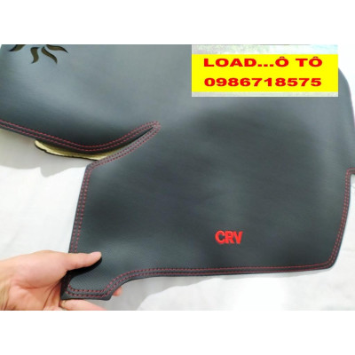 Thảm Taplo Chống Nắng Xe Honda CRV 2022-2018 Mẫu Da Carbon, Nhung Lông Cừu Có Lớp Chống Trượt