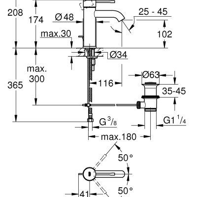 Vòi Chậu GROHE ESSENCE Size S - 23589001