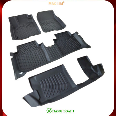 Thảm lót sàn xe ô tô Honda CRV 2023+ (3 hàng ghế sd) Nhãn hiệu Macsim chất liệu nhựa TPE cao cấp màu đen