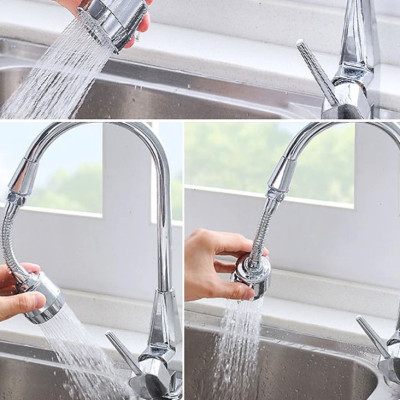 Đầu gắn vòi nước rửa chén KG16, xoay 360 tăng áp tiết kiệm nước phù hợp được tất cả các vòi, chất liệu inox304 - Hàng chính hãng