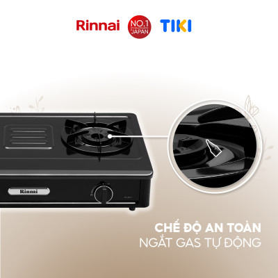 Bếp gas dương Rinnai RV-A271B(EB) mặt bếp men và kiềng bếp men - Hàng chính hãng.
