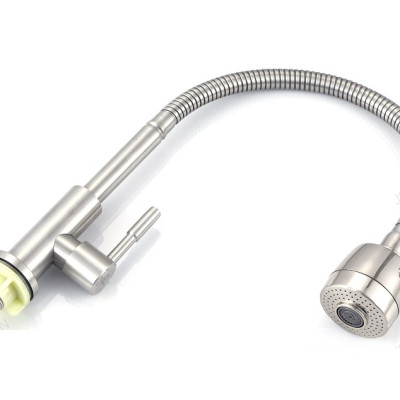 Vòi rửa chén lạnh Inox SUS 304 cần lò xo