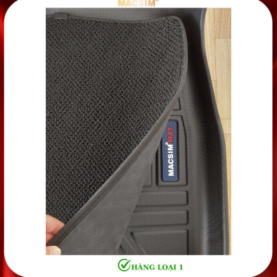 Thảm lót sàn ô tô 2 lớp cao cấp dành cho xe Mercedes S 2021+ (qd) nhãn hiệu Macsim chất liệu TPE màu đen