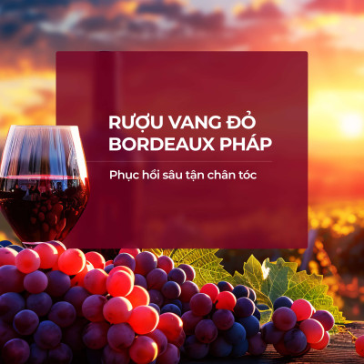 Dầu gội NATUFRÈS French Chic Rượu Vang Đỏ - Phục hồi hư tổn, dưỡng sâu tận chân tóc, giúp tóc mềm mượt 250ml,450ml