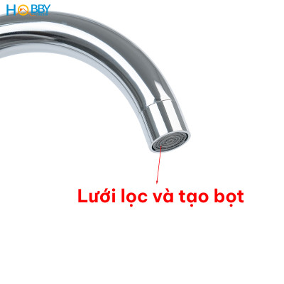 Vòi rửa chén lạnh gắn chậu inox 304 bóng khớp bi Hobby home decor RL2