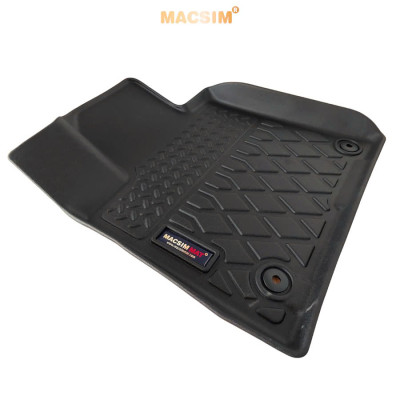 Thảm lót sàn xe ô tô Kia Sorento 2021+ (3 hàng ghế)Nhãn hiệu Macsim chất liệu nhựa TPE cao cấp màu đen