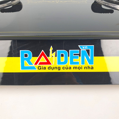 Bếp Ga Đôi Raiden Mặt Kiếng Cường Lực Đầu Đốt Hồng Ngoại Khung Inox Bền Bỉ-Kèm Van Ga + 1m4 Dây Ga+ 2 Cổ Dê-Hàng Chính Hãng