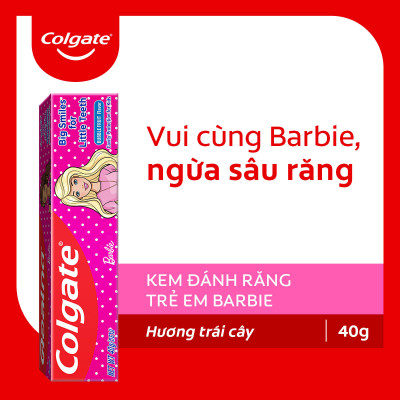 Kem Đánh Răng Colgate Trẻ em Barbie Hương Dâu 40G