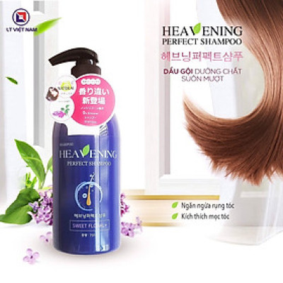 Combo 1 dầu gội dưỡng chất suôn mượt Heavening 750ml + 1 Khăn tắm tạo bọt Whip